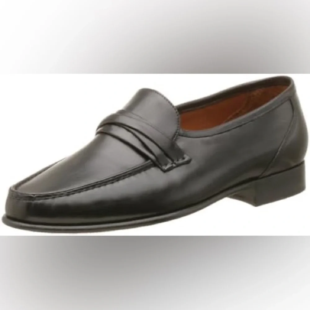 Allen Edmond Men’s Bergamo Loafers Size 9.5 Black Leather Classic Preppy Formal